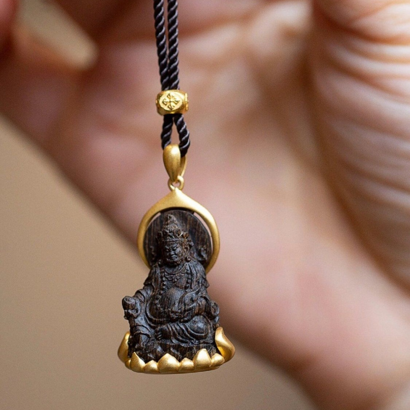 Ethnic Fashion Meaning - The Yellow Wealth God pendant has