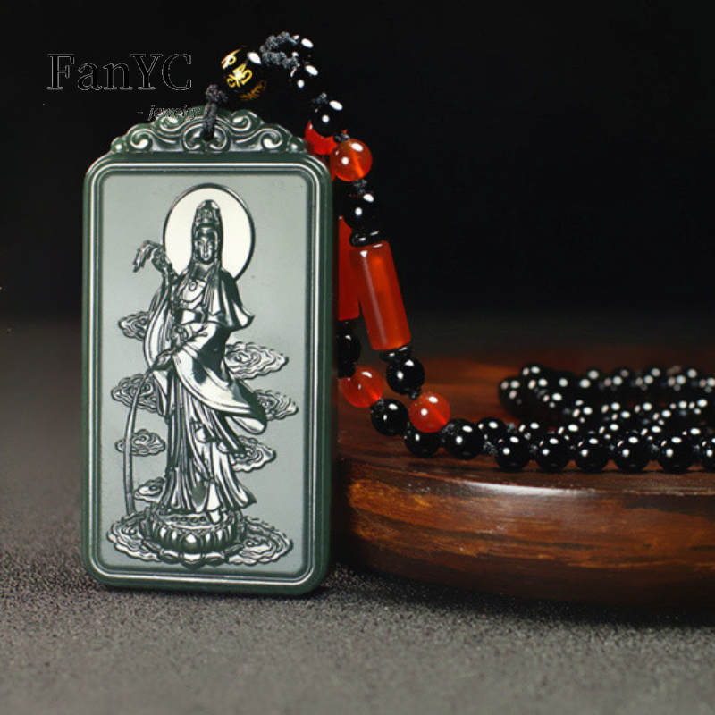 Natural Hetian Jade Qingyu Gua - đánh giá và giá Ethnic Fashion Men