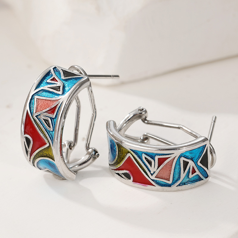 Ethnic Silver Color Enamel Hoo - đánh giá và giá Ethnic Wear In Fashion