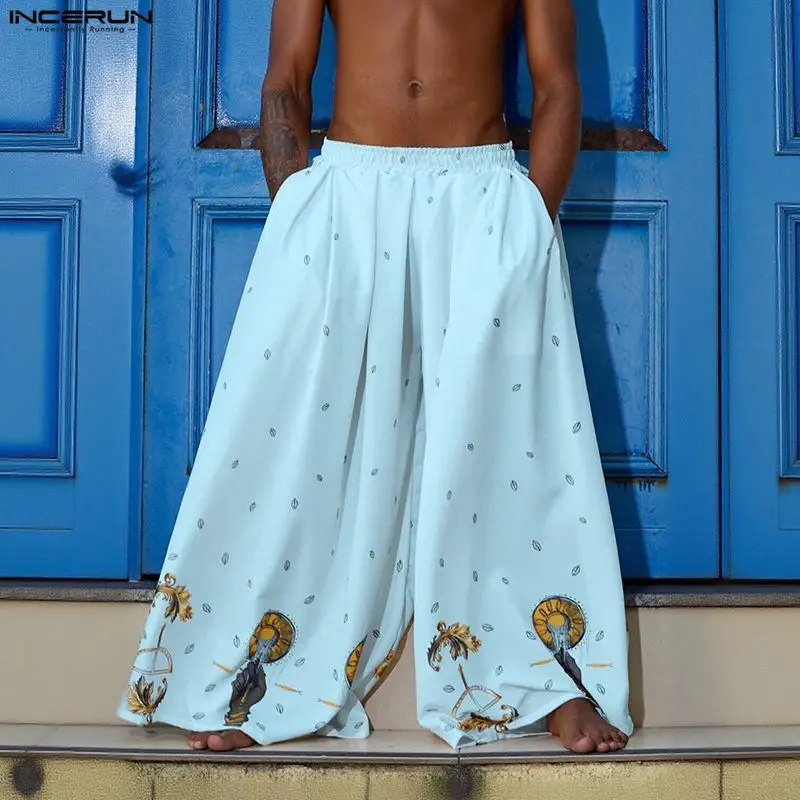 INCERUN Men Wide Leg Pants Pri - đánh giá và giá Ethnic Fashion Men