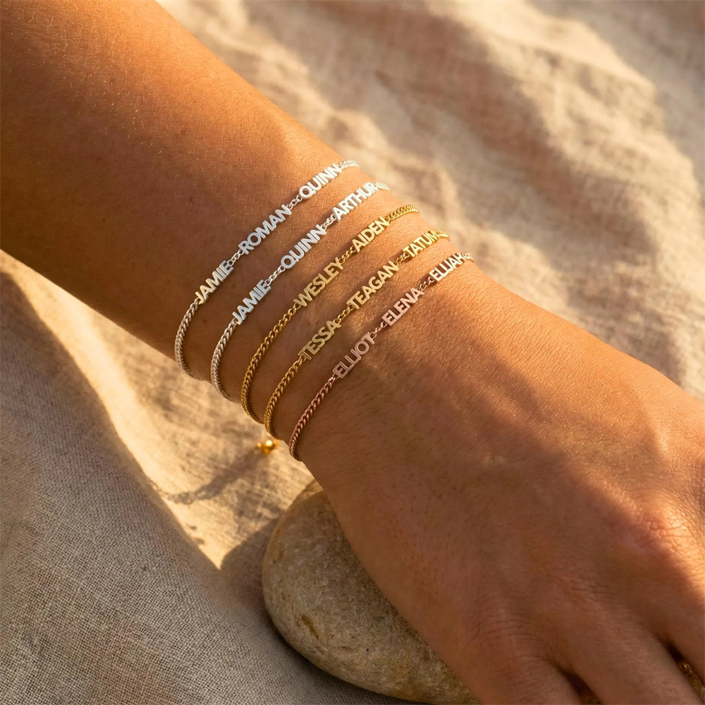 Custom 1-5 Nameplate Bracelet  - đánh giá và giá Ethnic Fashion Meaning
