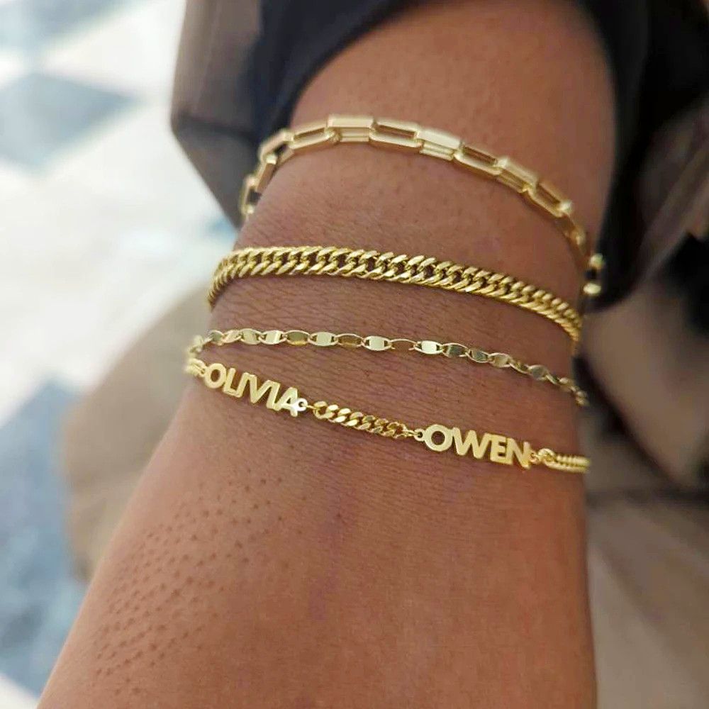 Custom 1-5 Nameplate Bracelet  - đánh giá và giá Ethnic Fashion Meaning