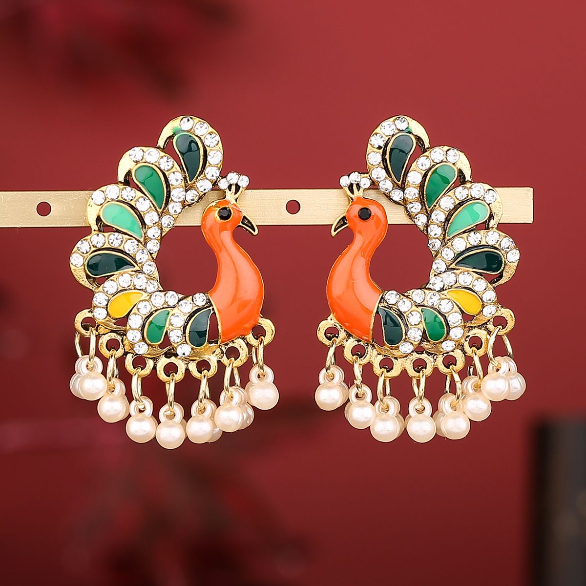 Cross-border earrings, peacock - đánh giá và giá Ethnic Fashion Sale