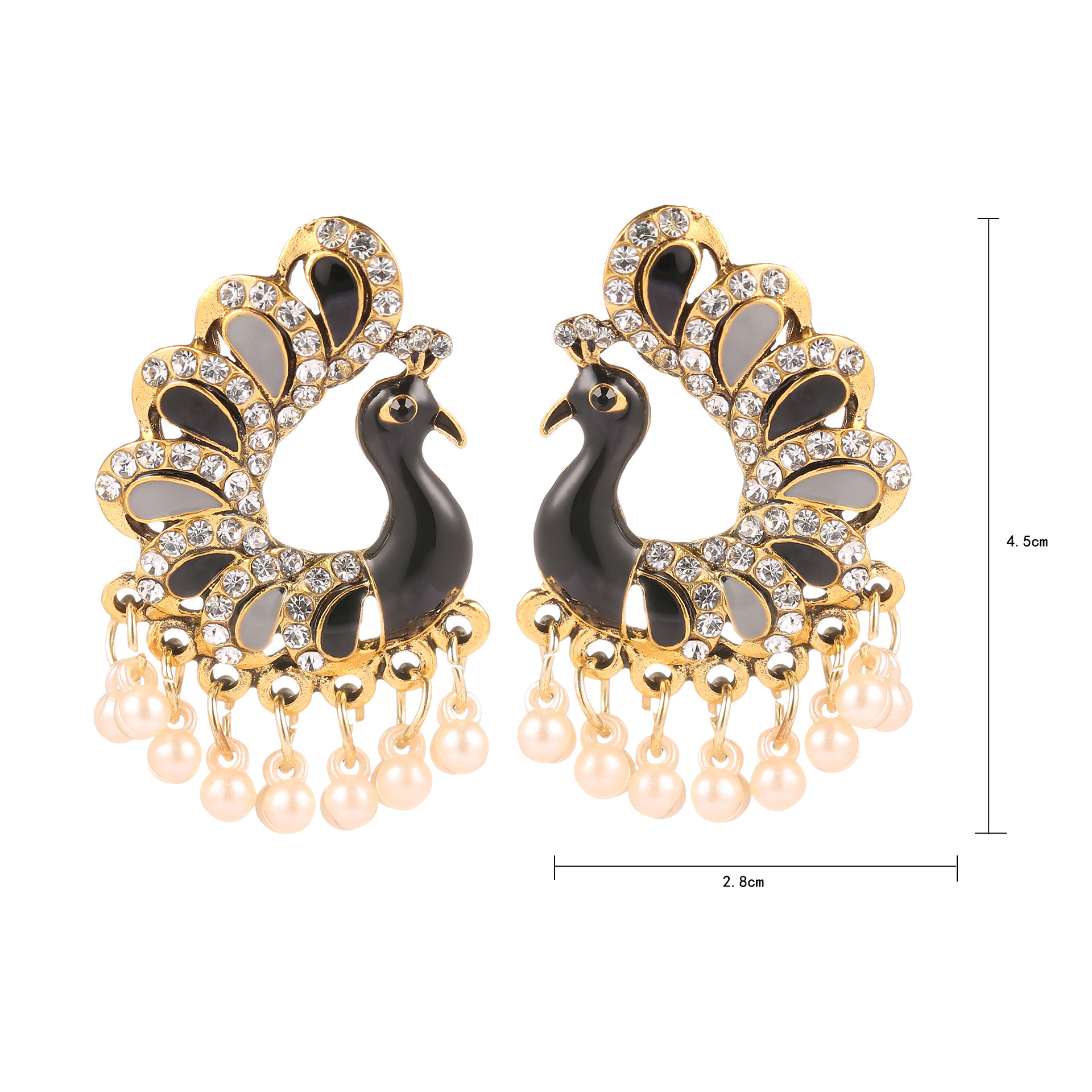 Cross-border earrings, peacock - đánh giá và giá Ethnic Fashion Sale