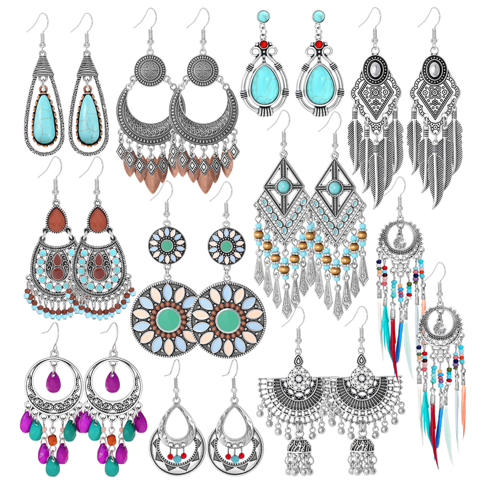 Ethnic Style Dangle Earrings F - đánh giá và giá Ethnic Wear In Fashion